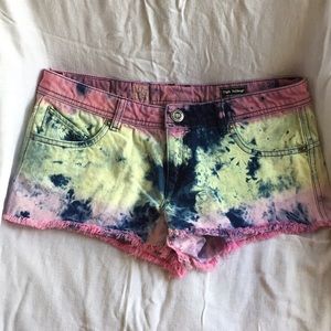 Liberated by Volcom dip dyed cutoff shorts